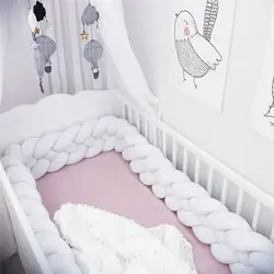 2 м/3 м детская кроватка с амортизатором по бокам 4 косы для новорожденных бортики в детскую кровать Защитная кроватка Защитные подушки