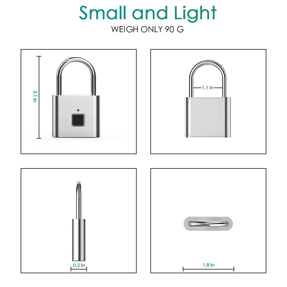 Отпечатков пальцев Электрический замок smart keyless USB аккумуляторная IP65 Водонепроницаемый anti-theft замок безопасности двери lockfootprint замка