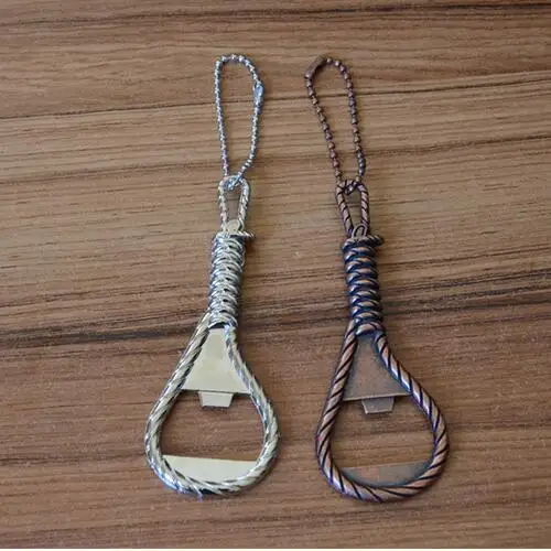 

Exquisite Metal Rope Shaped Bottle Opener Keychain Beer Opener Novelty Gifts Portable Beer Openers Kitchen Gadgets KTV Bar Tools