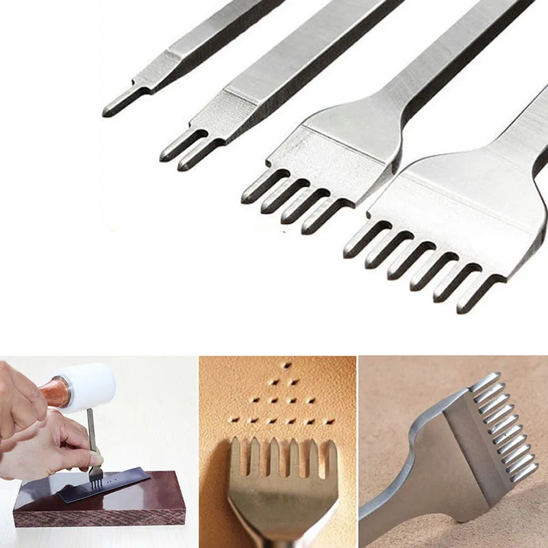 

Leather Craft Tool Set Stainless Steel Hole Chisel Graving Stitching Punch Tools Kit MJJ88
