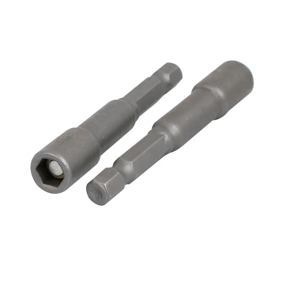 UXCELL 10 шт. 1/4 "Шестигранным хвостовиком металла магнитная гнездо Nut Driver серый 65 мм Длина