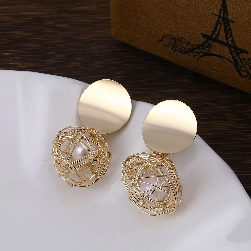 

Fashion statement earrings 2019 ball Geometric earrings For Women Hanging Dangle Earrings Drop Earing modern Jewelry