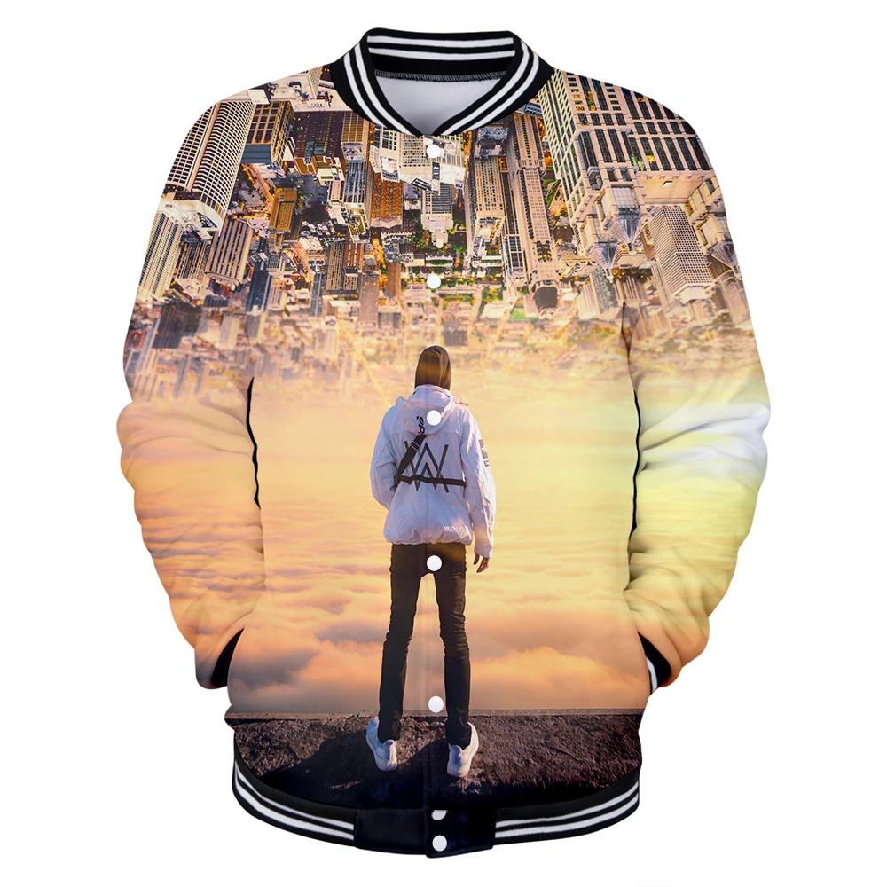 

2019 new Alan walker Baseball jacket women's / men's fashion street jacket star singer style trend jacket Women's Clothing