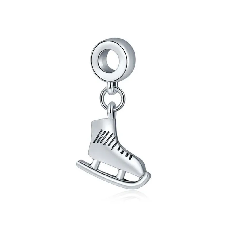 

5PCs Skates Shape Charms DIY Large Holes Alloy Pendant for Bracelet Anklet Necklace Charm Jewelry Accessories