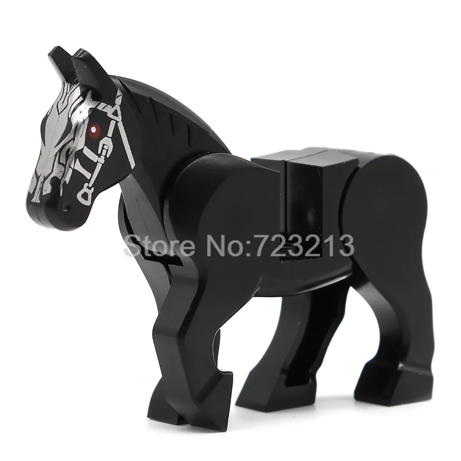 Single Sale War Horse for Figure Set Military SWAT Accessories Part Model Building Blocks Kits Bricks Toys for Children