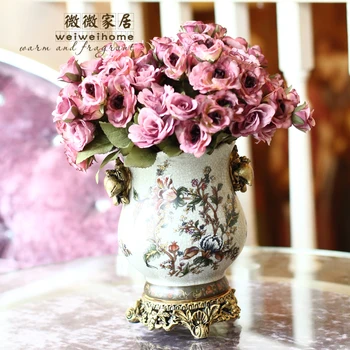 

Wheel vintage ceramic vase crack bowyer artificial flower vase