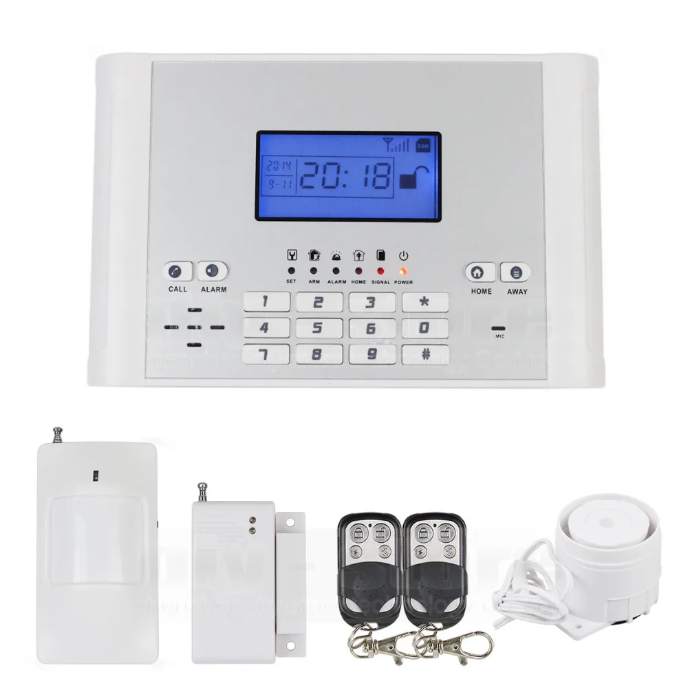 DIYSECUR Wireless / Wired Defense Zones GSM SMS Intruder Security Alarm System Auto-dial for House Office