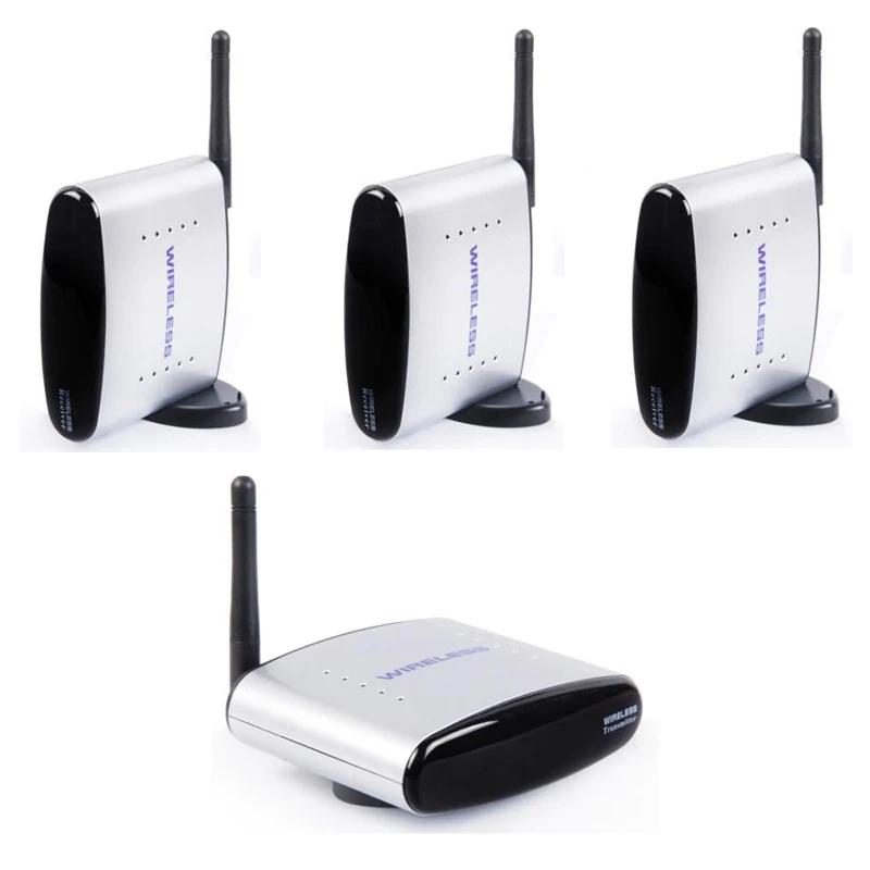 

HBUDS 2.4GHz 150m Wireless AV Sender TV Audio Video 1 Transmitter 3 Receiver PAT-335 Black