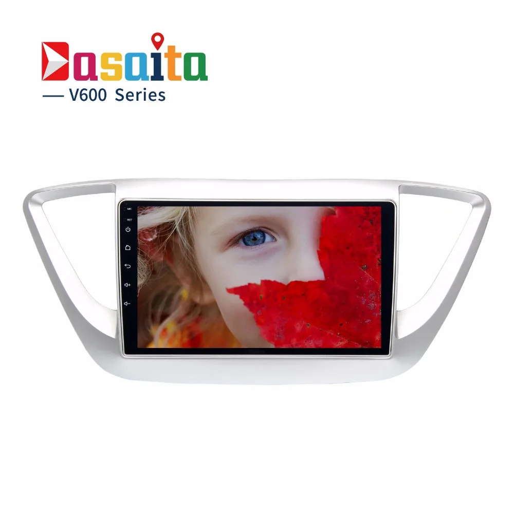 Dasaita 9 &quotAndroid 6.0 автомобиль GPS плеер для Hyundai VERNA SOLARIS с Octa core 2 ГБ RAM Авто Радио