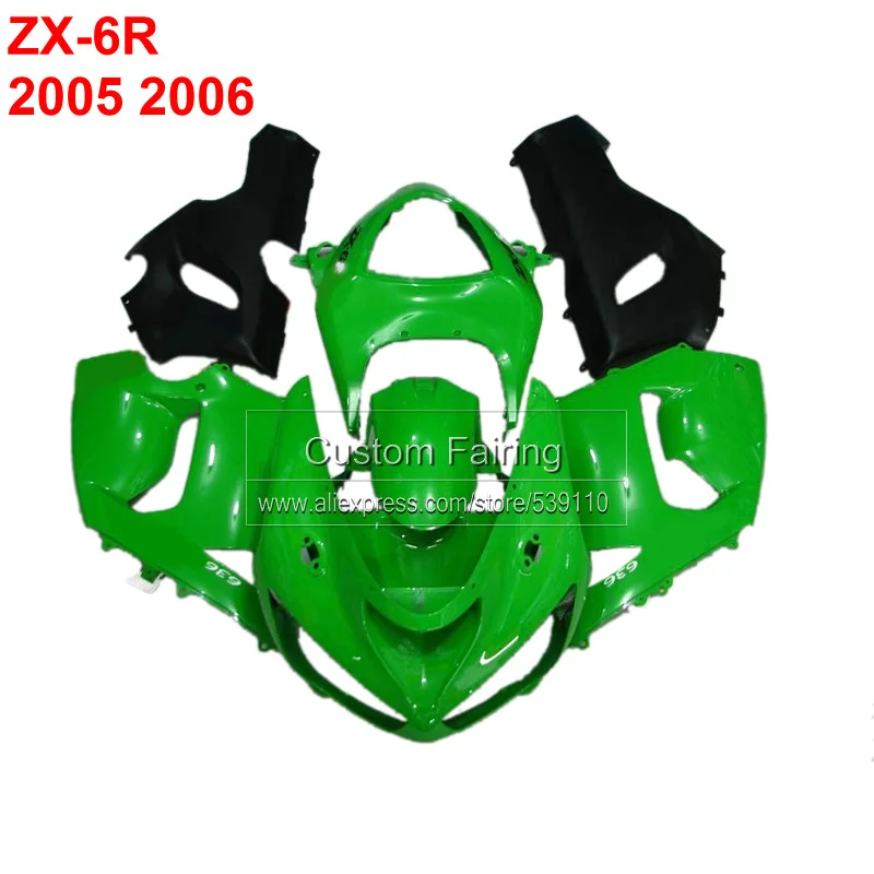 Комплект обтекателей для мотоциклов зеленый Кавасаки zx6r ZX-6R ниндзи 2005 2006 05 06 LX128 |