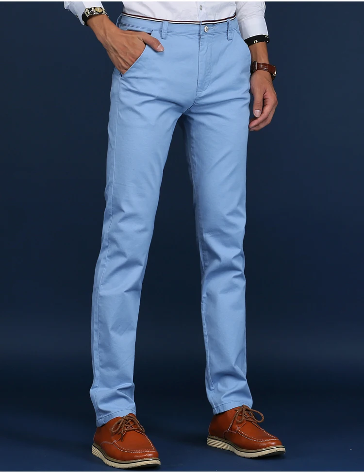 Дизайн мужские брюки повседневные hombres pantalones хлопковые Узкие прямые брюки модные деловые брюки для мужчин размера плюс
