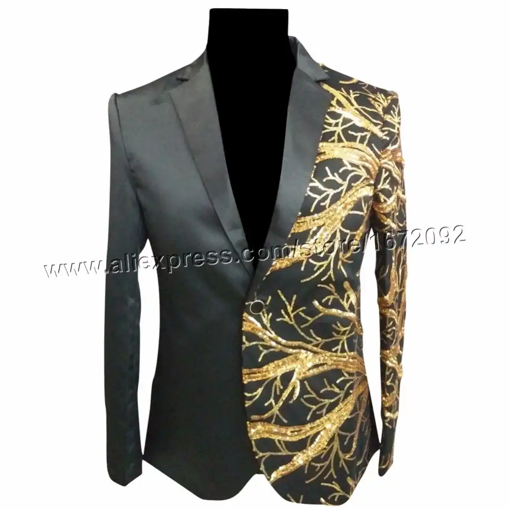 gold mens blazer jacket
