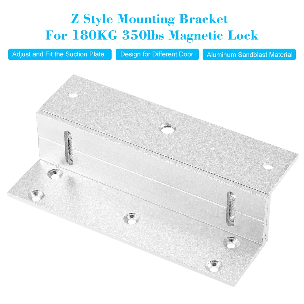 

Z Style Electric Lock 180KG 350lbs Door Magnetic Electromagnetic Lock Mounting Bracket Stent Holding Force For Access Control