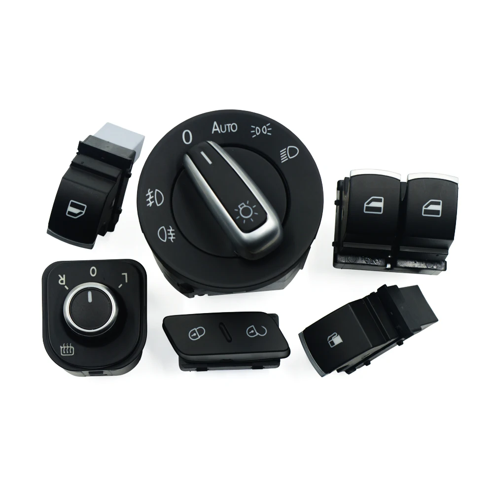 Window Mirror Headlight Fuel Control Switch For VW Passat B6 Golf MK5 6 R32 GTI Rabbit Tiguan 5K3959857 1K0962125 5ND941431B | Автомобили