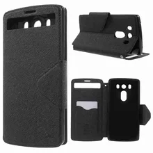 Оригинал рев корея чехлы для lg v10 телефон case дневник окно просмотра держатель карты shell тпу + pu кожаный мешок стенд крышка для lg v 10