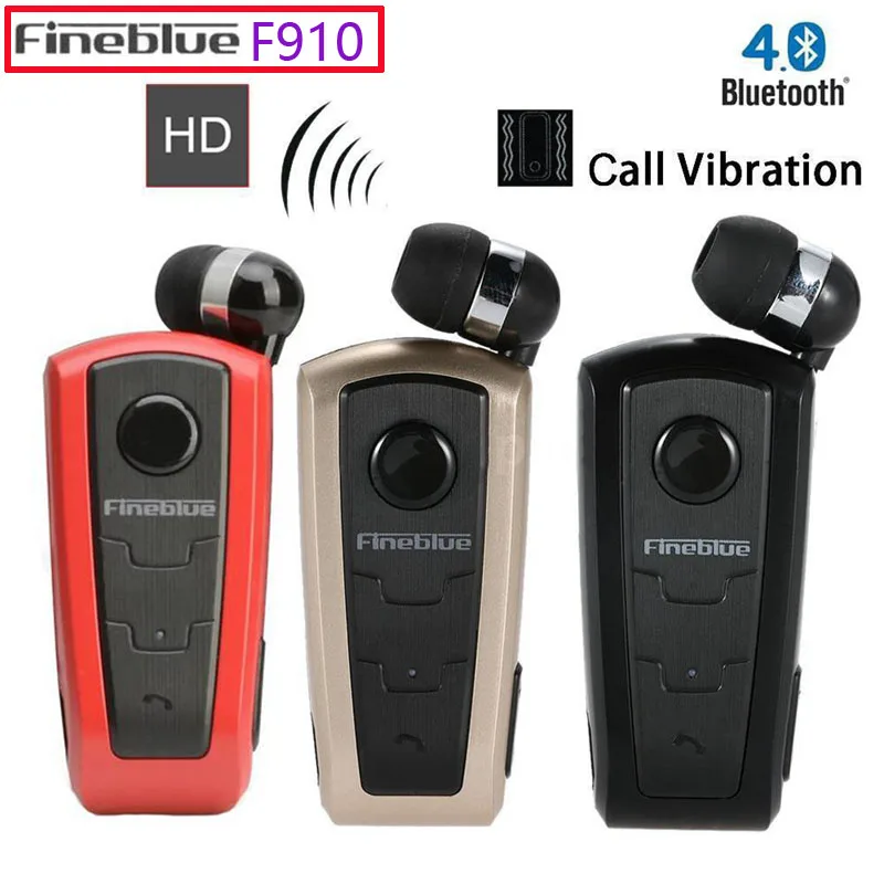 Оригинал Fineblue F910 Беспроводная Bluetooth V4.0 гарнитура в ухо вибрационное оповещение