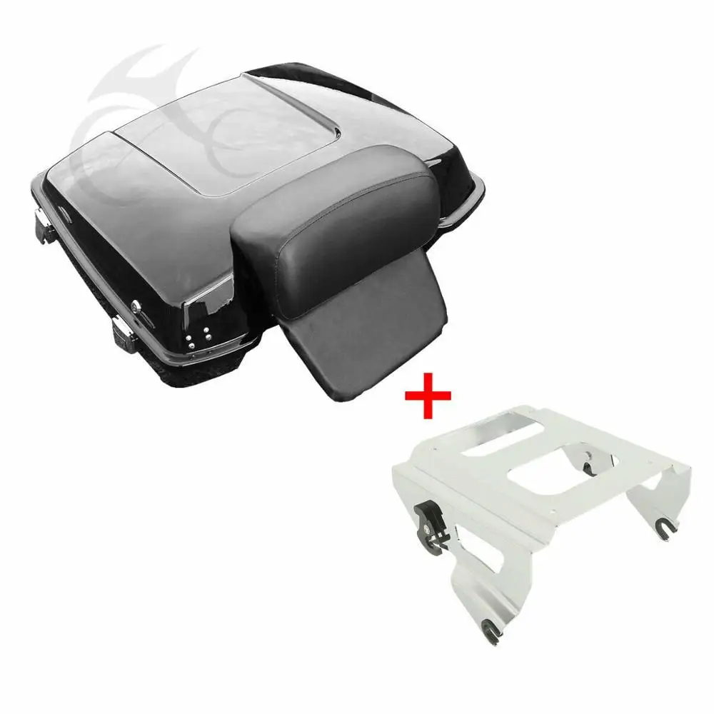 

Motorcycle Razor Tour Pak Pack Trunk + Solo Mount Rack For Harley Touring Street Glide Road King Electra Glide 2009-2013