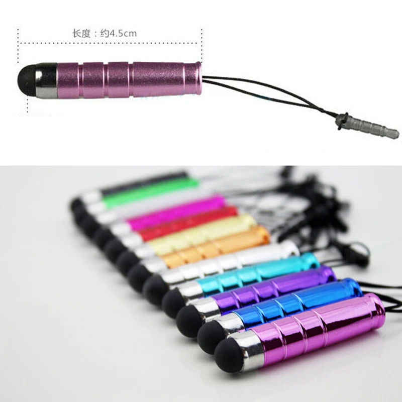 100 Pcs Stylus Pen with Lanyard for Capacitive Touch Screen Pen Mobile Phones Tablet Pens Stationery Drawing Tablet With