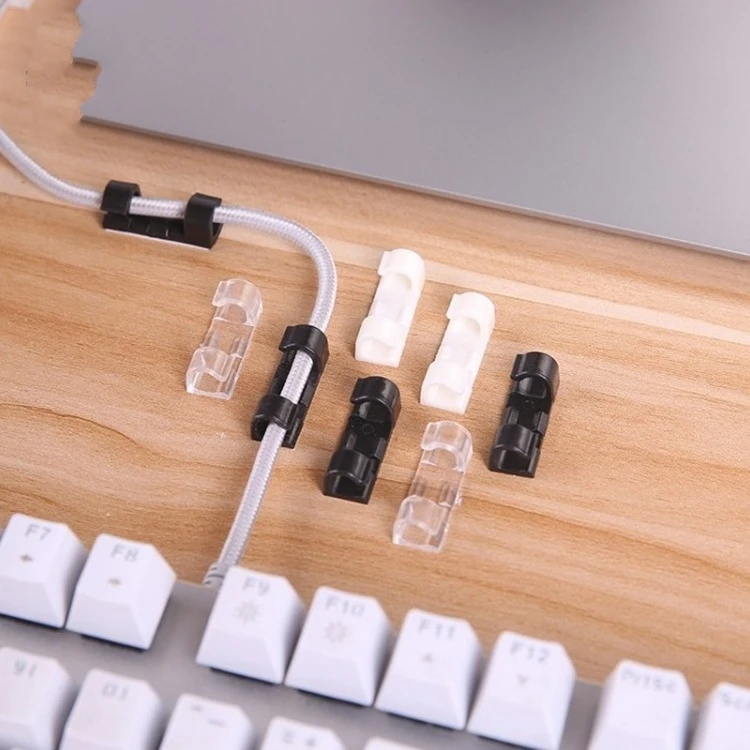 3*1cm ABS Cable Winder Home Office Organizer Wire Storage Charger Cable Holder Clips 20pcs Stationery Desk Set Supplies cable clips office supplies set cable holder