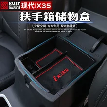 For Hyundai IX35- Console Central Armrest Storage Box Container Holder Tray Accessories Car Organizer Car Styling