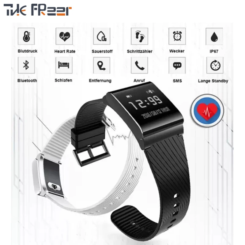

2018 X9 Plus Bluetooth Smart Wristband IP67 Waterproof Blood Pressure Oxygen Fitness Bracelet Heart Rate Monitor Smartwatch Men