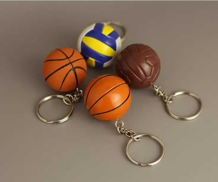 10 Keychains Wholesale Basketball Simulation Small Basketball Keychain Souvenir Pendant Sports