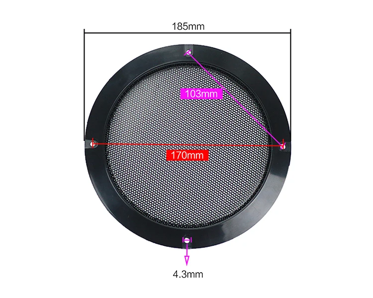 GHXAMP 2 шт 6,5 дюймов черный динамик гриль сетка для автомобиля выделенная сетка корпус сабвуфер решетка для динамика защитная сетка