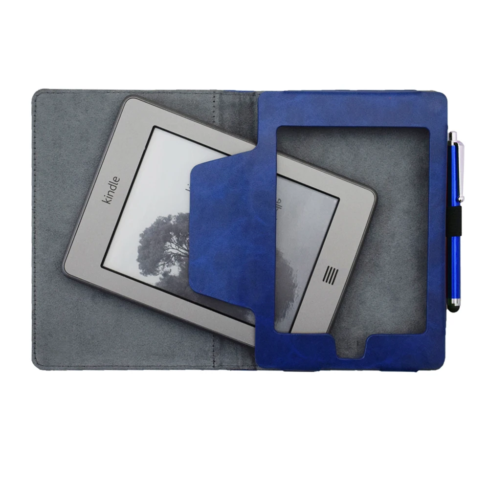 Capa para Kindle Touch 2012 Modelo Antigo D01200 Capa do Livro Flip Case Bonito Bolsa para o Modelo Pele e Caneta - Imagem 2
