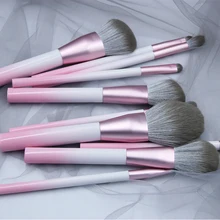BBL 10 шт. розовый набор кистей для макияжа Премиум быстросохнущие волокна для пудры Румяна Тени для век набор кистей для нанесения хайлайтера косметические инструменты