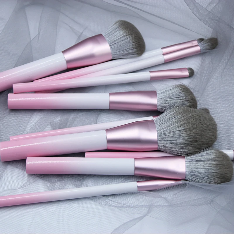 

BBL 10pcs Pink Makeup Brushes Set Premium Quick-dry Fiber Powder Blush Eyeshadow Blending Highlighter Brush Kit Cosmetic Tools