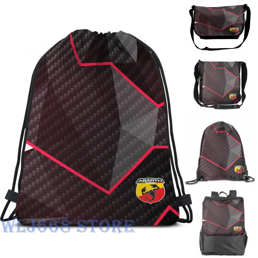

Funny graphic print shoulder Bags women Abarth carbon competizione Single shoulder backpack travel for men Gym Bag