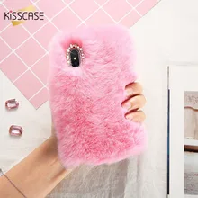 Чехол KISSCASE с натуральным кроличьим мехом для iPhone X Роскошные