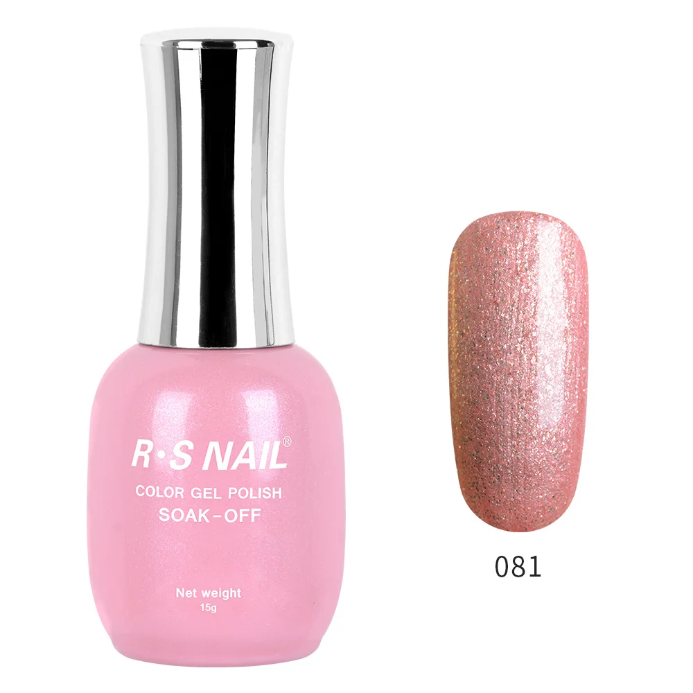 RS NAIL Новая серия Гель-лак для ногтей УФ светодиодный Гель-лак 120 цветов Гель-лак профессиональный маникюрный набор гель-лаков 15 мл - Цвет: 081