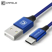 Cafele USB-C кабель для Xiaomi A1 type C кабель для зарядки и передачи данных usb type C нейлоновый тканый USB кабель для samsung S8