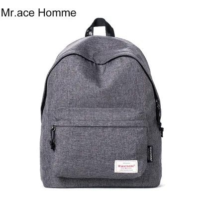 

Mr.Ace Homme Brand Cool Casual Backpack Men Unisex Cotton Fabric Student School Backpacks Fashion Backpack Women Male Mochila