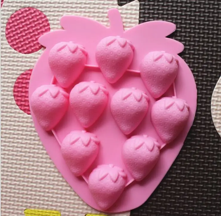 

heart strawberry silica gel chocolate mould ice soap molds