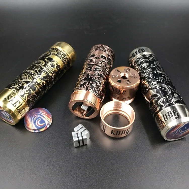 Original Marvec Skeleton King Kong Mechanical Mod 510 Thread 18650 20700 21700 Battery Body Mech Mod 26MM Diameter Original Marvec Skeleton King Kong Mechanical Mod 510 Thread 18650 20700 21700 Battery Body Mech Mod 26MM Diameter