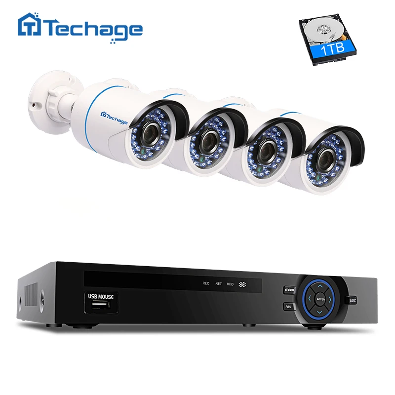 bilder für Techage 4CH 1080 P POE NVR Überwachungskamera CCTV System P2P IR Nachtsicht 4 STÜCKE 2.0MP Outdoor Ip-kamera Surveillance Kit APP Ansicht bilder für Techage 4CH 1080 P POE NVR Überwachungskamera CCTV System P2P IR Nachtsicht 4 STÜCKE 2.0MP Outdoor Ip-kamera Surveillance Kit APP Ansicht