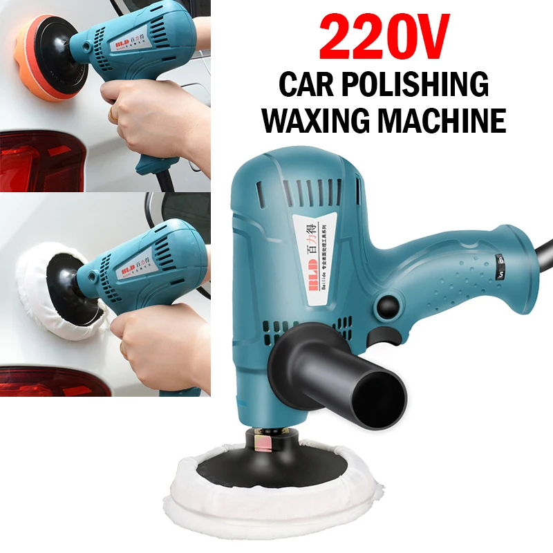 

220V Power Tool Polisher Car Polishing Waxing Machine Adjustable-speed Furniture Porcelain Polisher Electrical Woodworking Tool