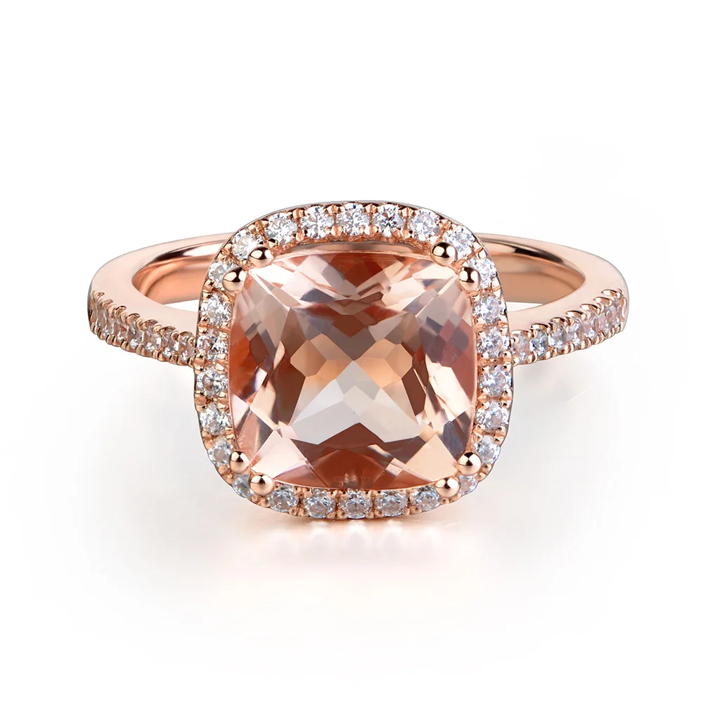 Женское кольцо из розового золота с драгоценным камнем|ring 14k|ring forrings for women |