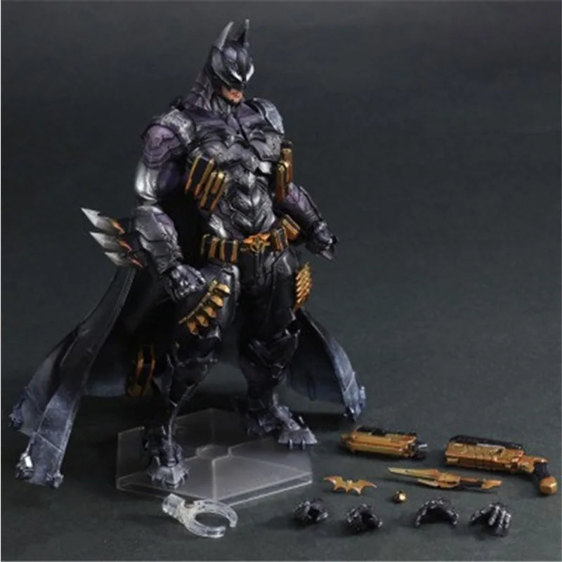 

PLAY ARTS 27cm Batman Armored Ver BJD Action Figure Model Toys with Accessories and Base