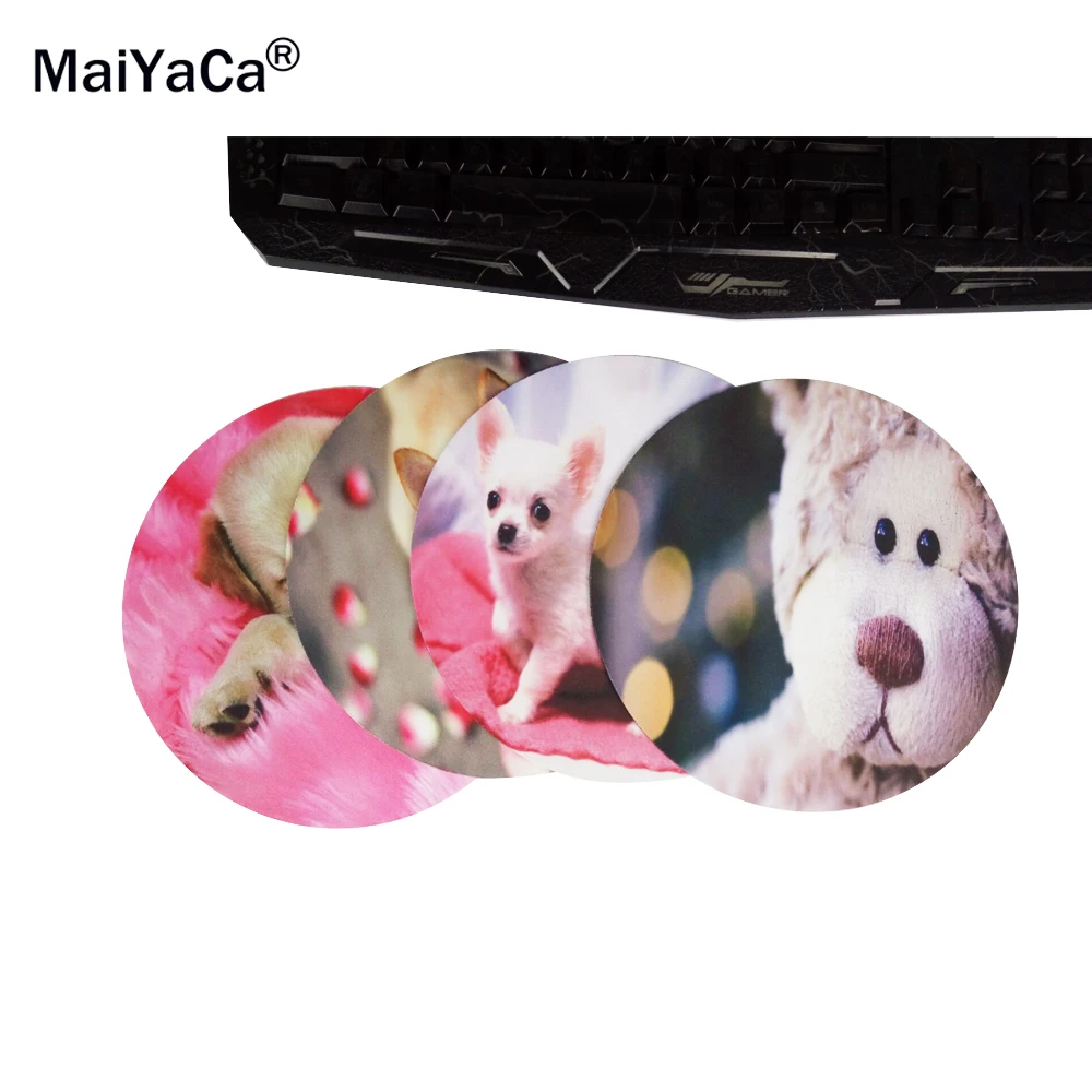 MaiYaCa Doggy On обоев круглый 200*200*2 мм коврик для мыши Коврик компьютера ноутбука