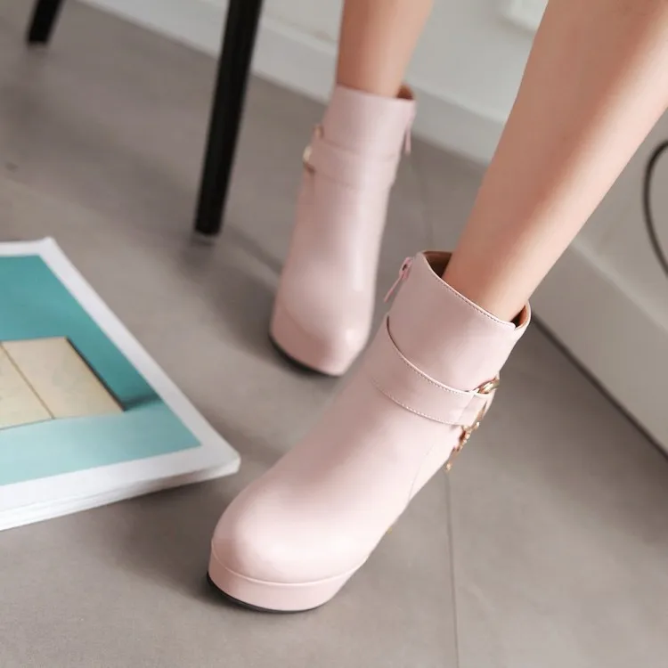 Womens Fashion Elegant Booties High Heels Shoes For Ladies Online Black And White Platform Ankle Boots Pink Beige49
