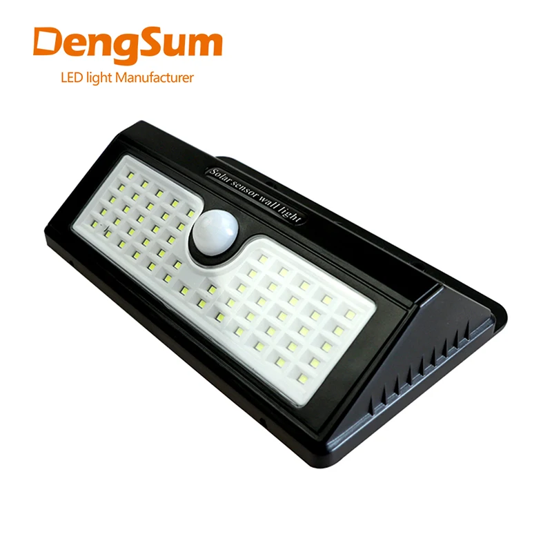 [DENGSUM]LED Solar Powered Wall Lamp PIR Motion Sensor Human Body Infrared Light Outdoor Waterproof Home Garden Security Light