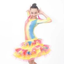 Новые костюмы для латинских танцев, сексуальный спандекс, половина рукава, платье для латинских танцев для женщин/девушек, платья для латинских танцев S-XL