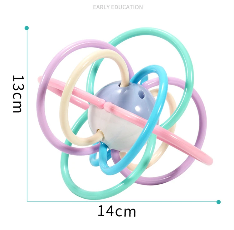 Детские Силиконовые игрушки для прорезывания зубов ручной зажим мягкий резиновый воспринимающий шарик Manhattan Прорезыватель для зубов для малышей и малышей игрушки