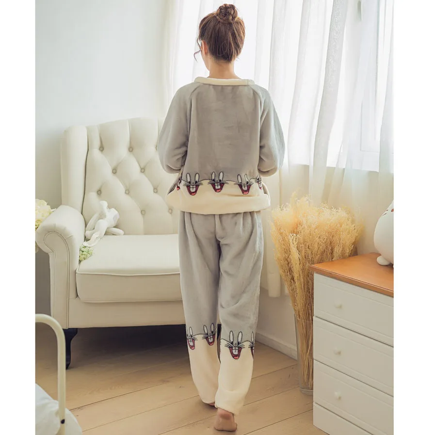Пижама кигуруми женская фланелевая с длинным рукавом|sleep set|pyjama kigurumispajamas suit |