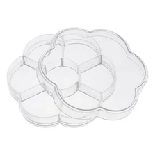 25 шт прозрачные цветочные формы акриловые ящики для хранения ювелирных изделий Бусины Контейнер для демонстрации чехол 10,5x9,5x2 см