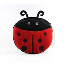 New 2016 Hot Sale Kawaii Cartoon Beetles/ Owl / BeesChildren Plush Coin Purse Zip Change Purse Wallet Kids Girl Women For Gift