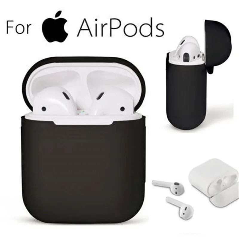 Силиконовый чехол для Apple AirPods портативный ударопрочный защитный